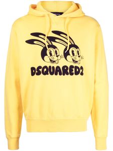 DSQUARED2 hoodie en coton à logo imprimé - Jaune