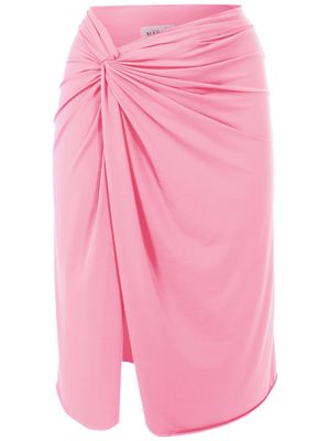 Amir Slama t-shirt asymétrique à détails froncés - Rose