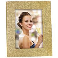 Houten fotolijstje goud met glitters geschikt voor een foto van 15 x 20 cm - Fotolijsten