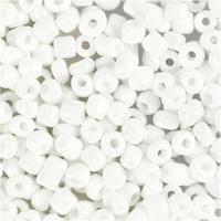 Creativ Company Rocailles, d 4 mm, afm 6/0, gatgrootte 0,9-1,2 mm, wit parelmoer, 25 gr/ 1 doos Creativ Company Rocailles, d 4 mm, afm 6/0, gatgrootte 0,9-1,2 mm, wit parelmoer, 25 gr/ 1 doos