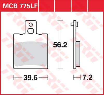 TRW Remblokken, en remschoenen voor de moto, MCB775 Allround organisch
