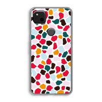 Colored Giraffe: Google Pixel 4a Transparant Hoesje