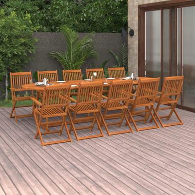 11-delige Tuinset 280x90x75 cm massief acaciahout