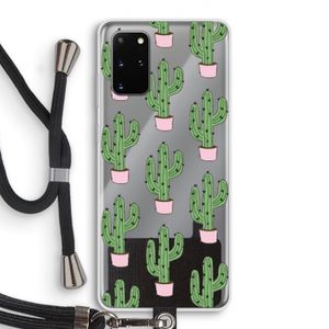 Cactus Lover: Samsung Galaxy S20 Plus Transparant Hoesje met koord