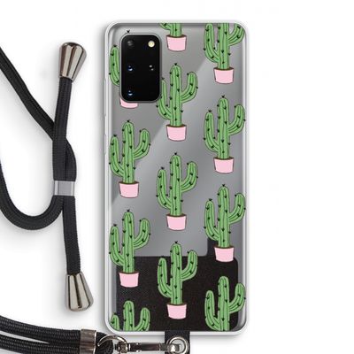 Cactus Lover: Samsung Galaxy S20 Plus Transparant Hoesje met koord