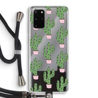 Cactus Lover: Samsung Galaxy S20 Plus Transparant Hoesje met koord