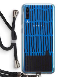 Moroccan stripes: Samsung Galaxy A50 Transparant Hoesje met koord