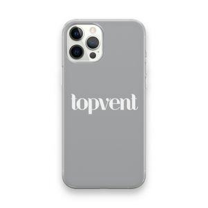 Topvent Grijs Wit: iPhone 12 Pro Max Transparant Hoesje