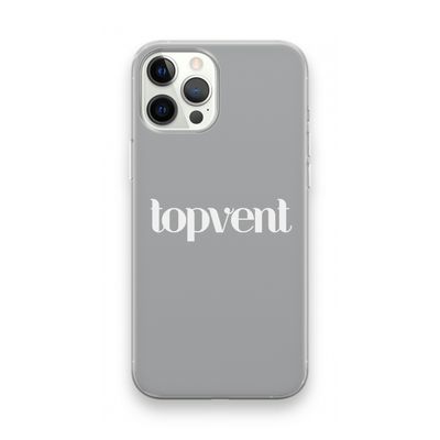 Topvent Grijs Wit: iPhone 12 Pro Max Transparant Hoesje