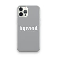 Topvent Grijs Wit: iPhone 12 Pro Max Transparant Hoesje