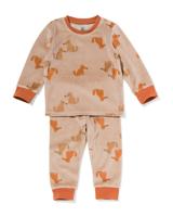 HEMA Babypyjama velvet honden bruin (bruin)