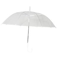 Paraplu - transparant - wit - polyester - D81 cm   -