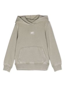 Zadig & Voltaire Kids hoodie en coton à imprimé graphique - Gris