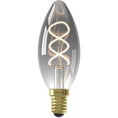 LED filament kaarslamp dimbaar - titanium - E14 - 4W - Leen Bakker