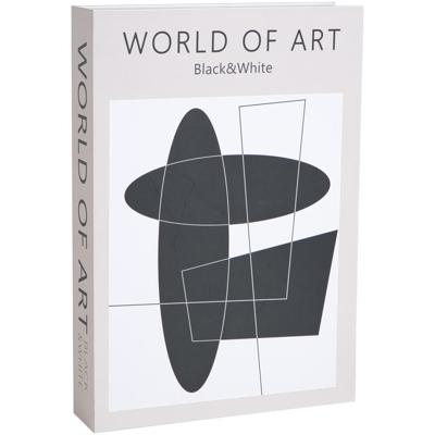 Leen Bakker - Opbergboek World Of Art Zwart/wit - 5x30x21 Cm - Papier - Wit#Zwart