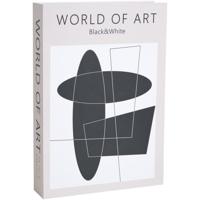 Leen Bakker - Opbergboek World Of Art Zwart/wit - 5x30x21 Cm - Papier - Wit#Zwart