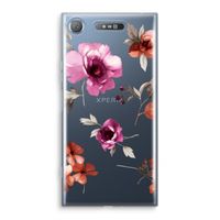 Geschilderde bloemen: Sony Xperia XZ1 Transparant Hoesje