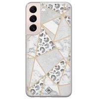 Samsung Galaxy S22 Plus siliconen hoesje - Stone & leopard print
