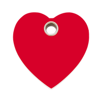 Heart III plastic dierenpenning large/groot 3,8 cm x 3,8 cm - RedDingo