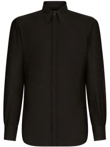 Dolce & Gabbana logo-print silk shirt - Noir