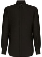 Dolce & Gabbana logo-print silk shirt - Noir - thumbnail