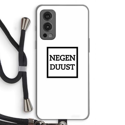 Negenduust vierkant: OnePlus Nord 2 5G Transparant Hoesje met koord