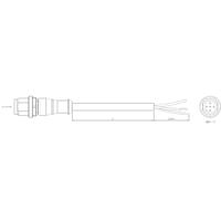 TE Connectivity 1-2273042-1 Sensor/actuator connector, geassembleerd M12 Aantal polen: 3 Stekker, recht 1.50 m 1 stuk(s) - thumbnail