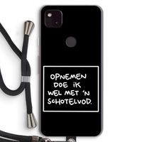 Schotelvod: Pixel 4a 5G Transparant Hoesje met koord