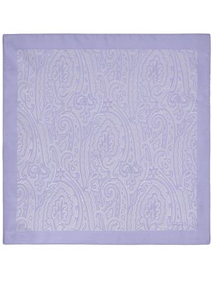 ETRO carré de poche en soie à imprimé cachemire - Violet