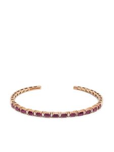 Suzanne Kalan bracelet Horizontal en or 18ct serti de rubis - Rouge