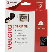 VELCRO® VEL-EC60217 Klittenband Om vast te plakken Haak- en lusdeel (l x b) 5000 mm x 20 mm Zwart 5 m - thumbnail