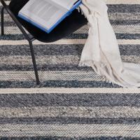 Nohr Vloerkleed 'Tessie' Wol, 170 x 240cm, kleur Blauw/Grijs
