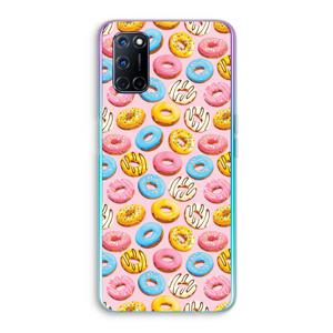 Pink donuts: Oppo A92 Transparant Hoesje