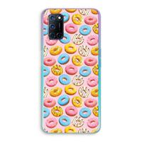 Pink donuts: Oppo A92 Transparant Hoesje - thumbnail