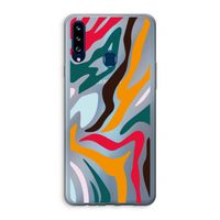 Colored Zebra: Samsung Galaxy A20s Transparant Hoesje