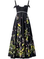 Giambattista Valli robe évasée Saint-Tropez à fleurs - Noir - thumbnail