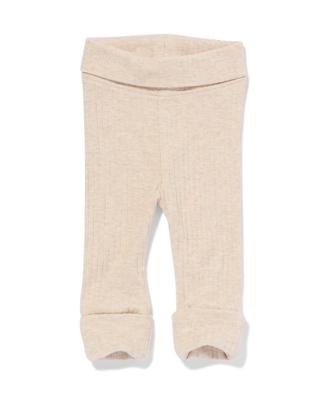 HEMA Newborn meegroei legging bamboe rib zand (zand)