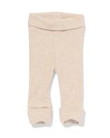HEMA Newborn meegroei legging bamboe rib zand (zand)