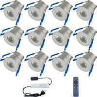 Velvalux LED Veranda Spot Set - 12 Stuks - Dimbaar & Waterdicht