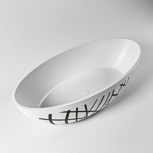 Vrijstaand bad Mondiaz Holm Design | 180x85 cm | Solid surface | Ovaal | Urban