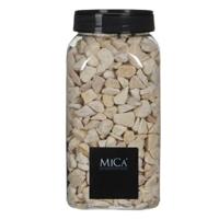 Mica Decorations Decoratie/hobby steentjes - creme wit - 650 ml - 5-8 mm