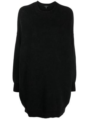 R13 robe-sweat Grunge à encolure ras du cou - Noir