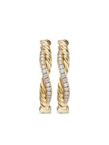 David Yurman boucles d'oreilles en or 18ct pavées de diamants