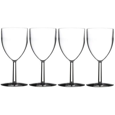 Rosti Mepal Wijnglazen - 4x - kunststof - 300 ml - 8 x 16 cm - outdoor/camping