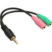 InLine 99302I audio kabel 0,15 m 3,5 mm 2 x 3.5mm Groen, Roze, Zwart - thumbnail