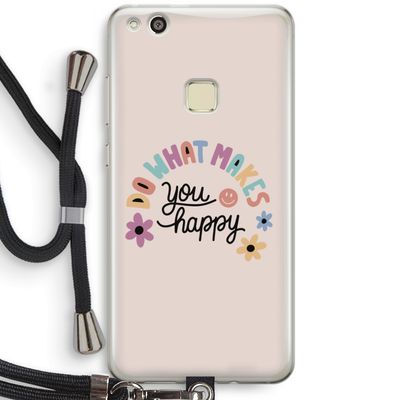Happy days: Huawei Ascend P10 Lite Transparant Hoesje met koord