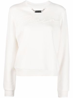 Philipp Plein sweat à broderies - Blanc