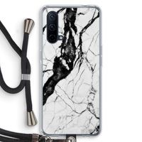 Witte marmer 2: OnePlus Nord CE 5G Transparant Hoesje met koord