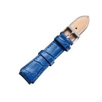 CAGARNY eenvoudige Fashion horloges Band zilveren gesp-lederen horlogebandje breedte: 18mm(Blue)