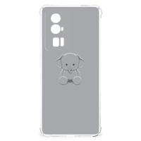 Xiaomi Poco F5 Pro Stevig | Bumper Hoesje | Grijs Baby Olifant